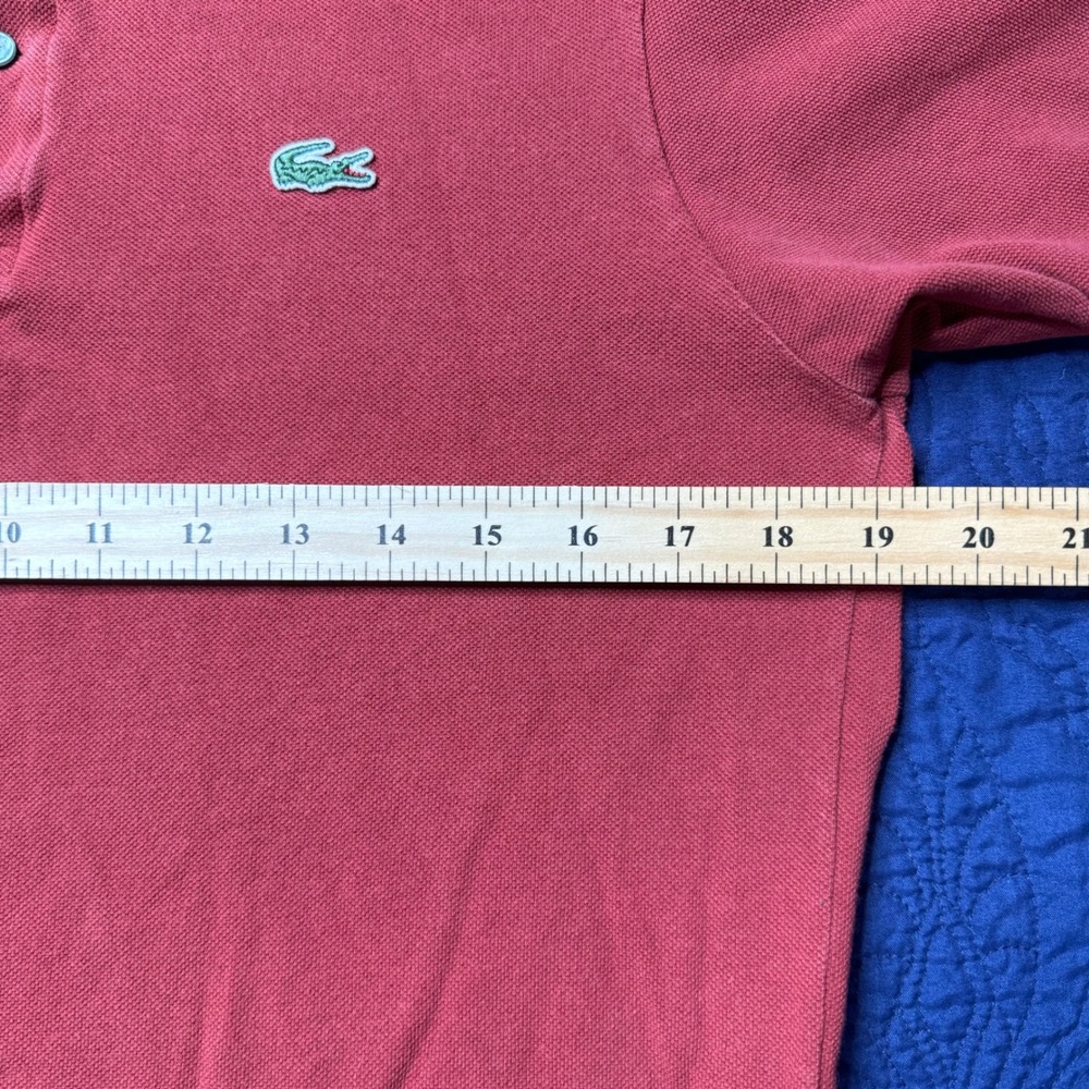 Lacoste Men's Red Clay Short Sleeve Classic Fit Polo Shirt‎ Size 4 Medium - Picture 5 of 5